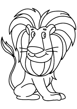 Lion 04 - Coloriages cirque - Coloriages - 10doigts.fr